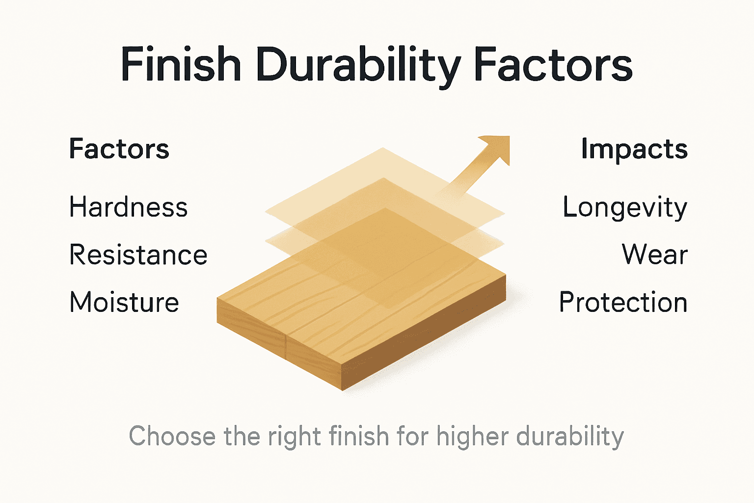 Infographic comparing wood floor finish types and durability