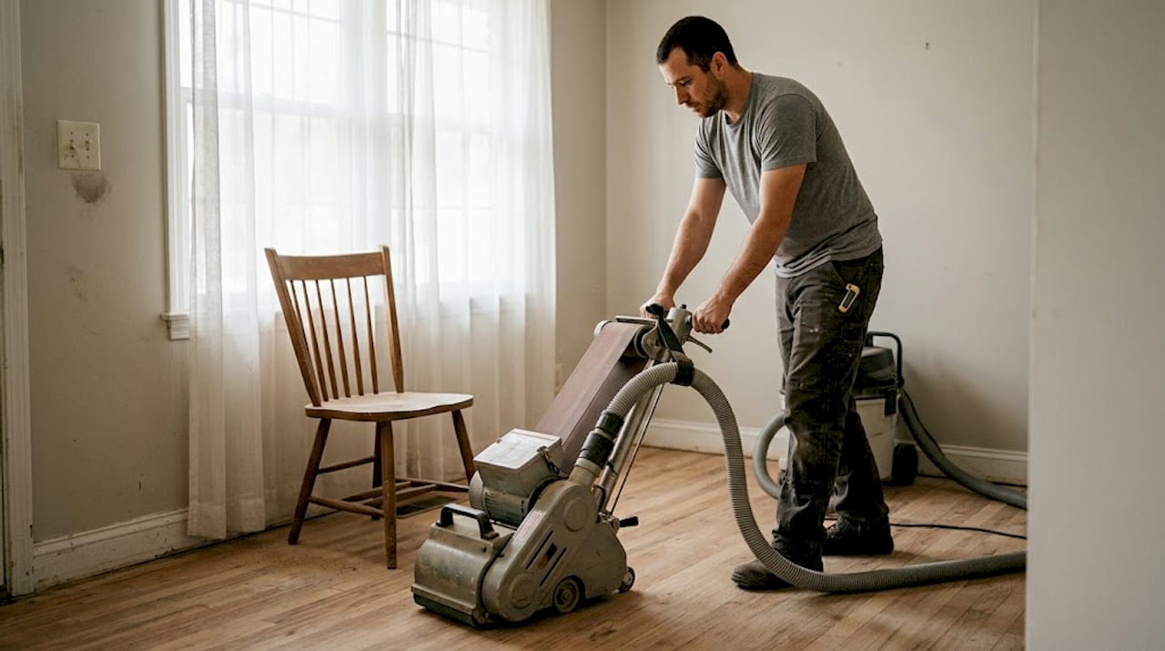 Professional sanding with HEPA dust control
