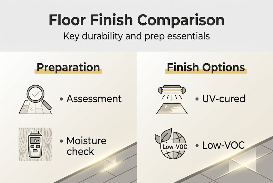 Infographic on floor refinishing method comparison