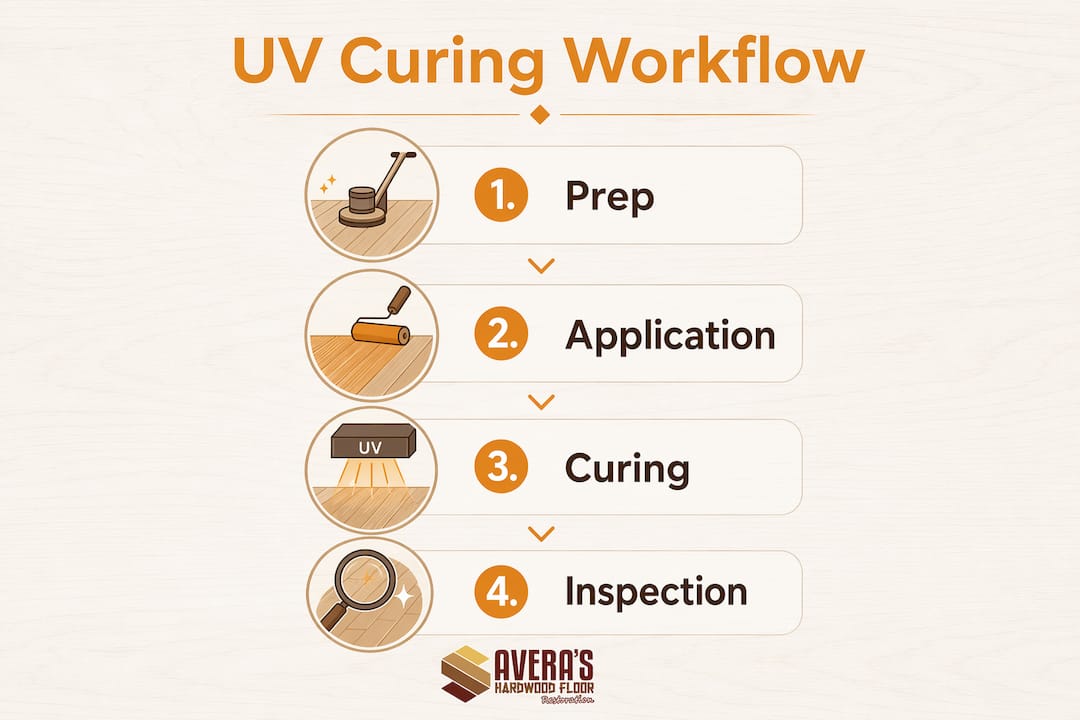 Infographic illustrating four key workflow stages