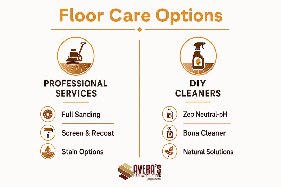 Infographic showing floor care alternatives compared