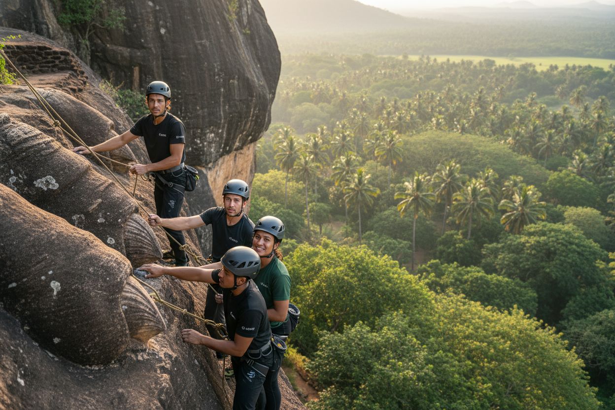 Sigiriya rock climbing