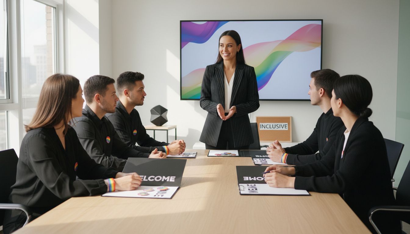 Diverse team during inclusive onboarding session