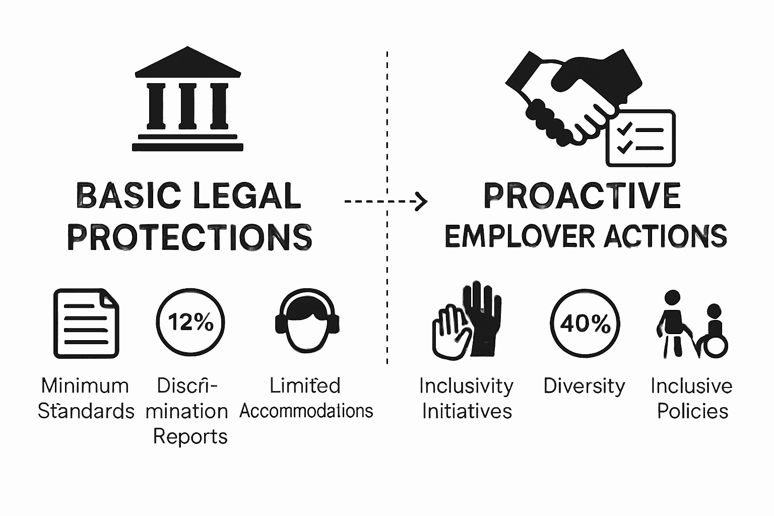 Comparison of legal protections and proactive action