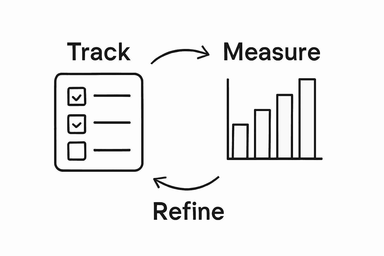 Infographic showing tracking and measuring ERG impact