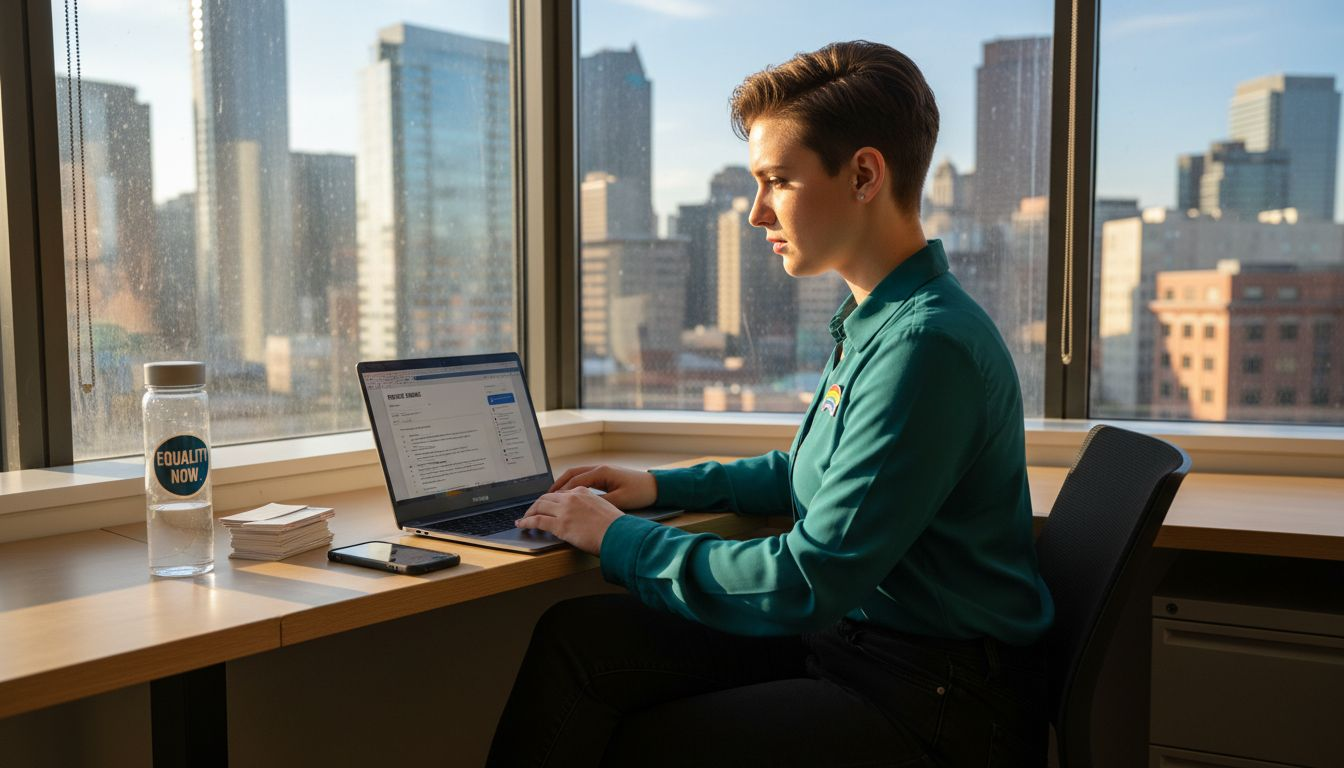 Nonbinary professional applies for tech job