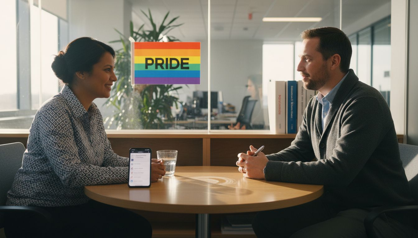 Managers meeting with LGBTQ employee privately