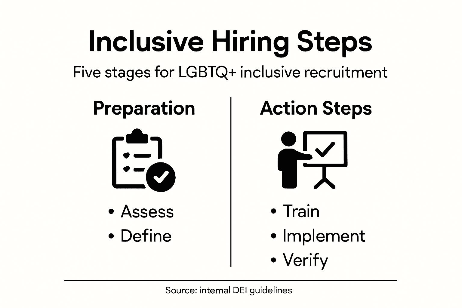 Infographic summarizes inclusive hiring steps
