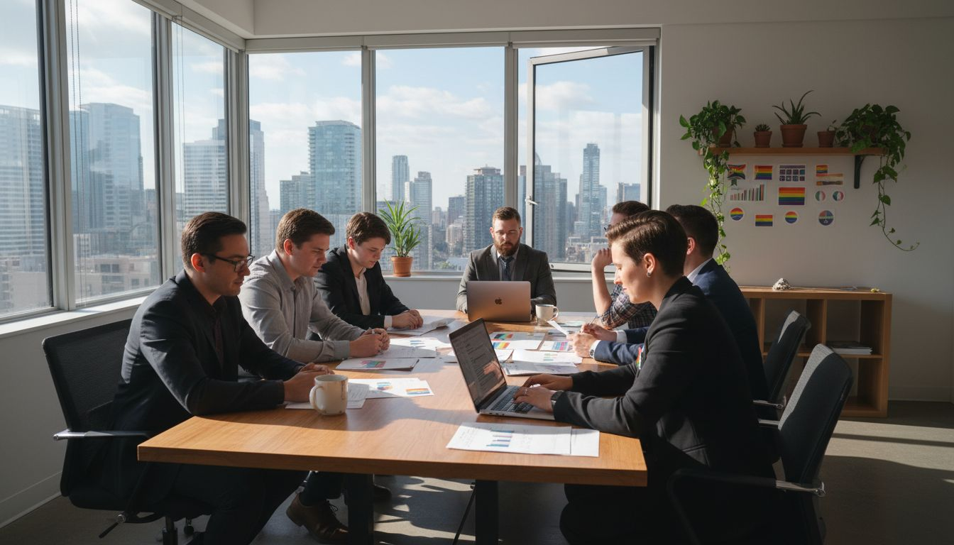 LGBTQ+ professionals gathered for workplace discussion