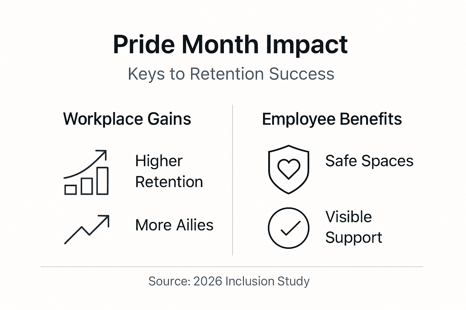 Infographic on Pride Month and employee retention