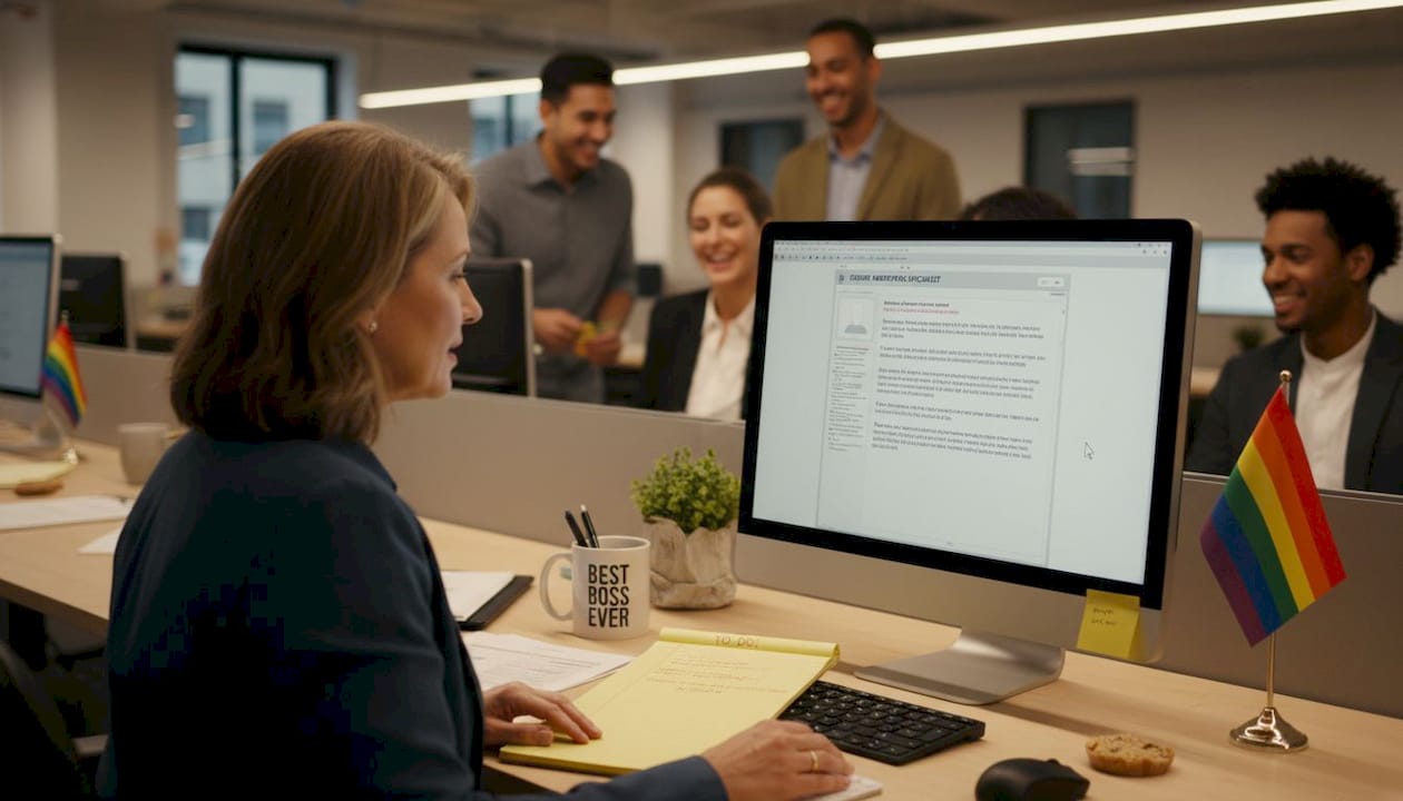 HR manager revising inclusive job posting