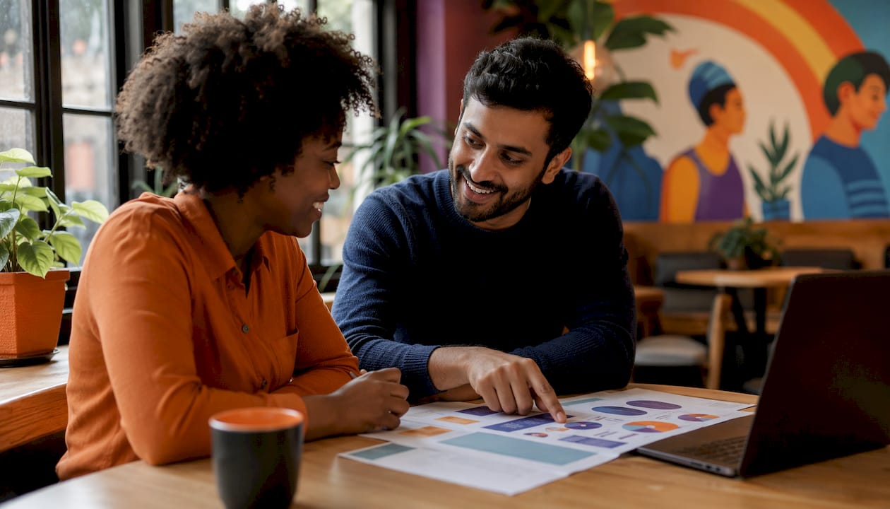 Diverse recruiters discussing bias-reduction tools