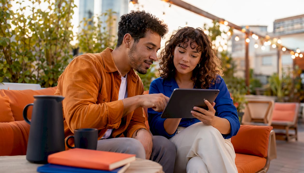 Colleagues using inclusive recruitment platform
