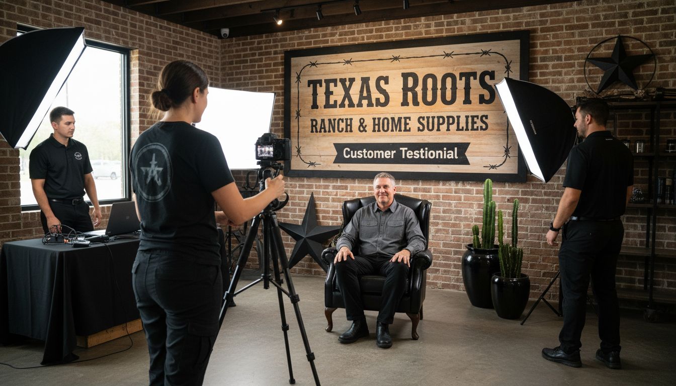 customer testimonial video shoot