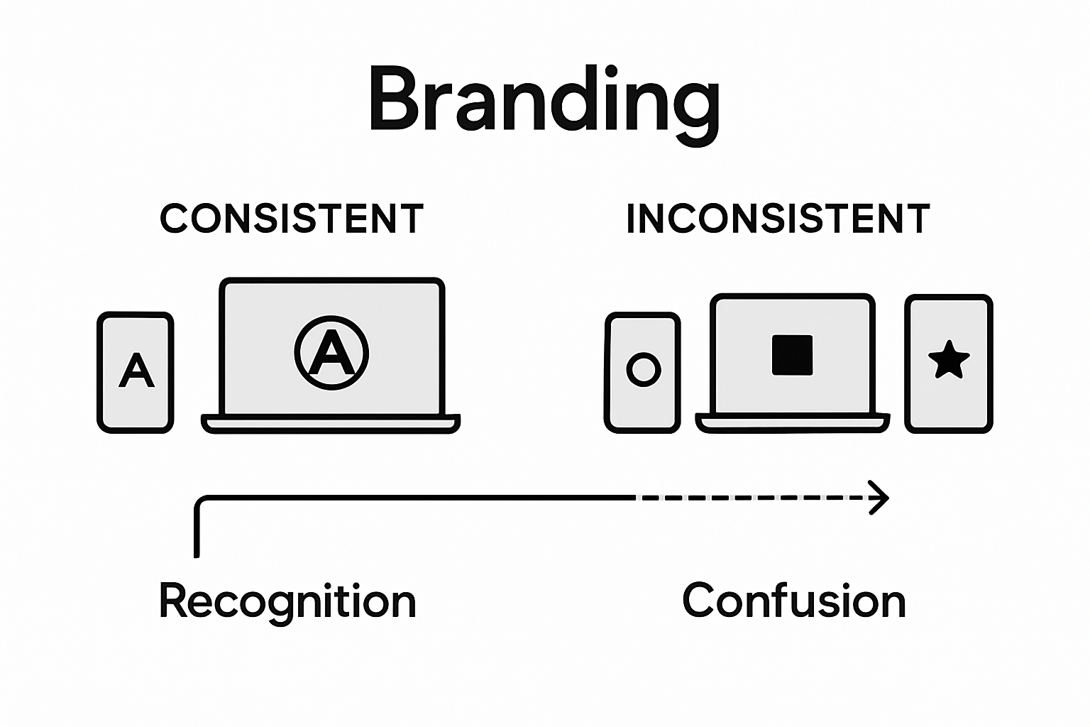 Infographic comparing brand consistency online