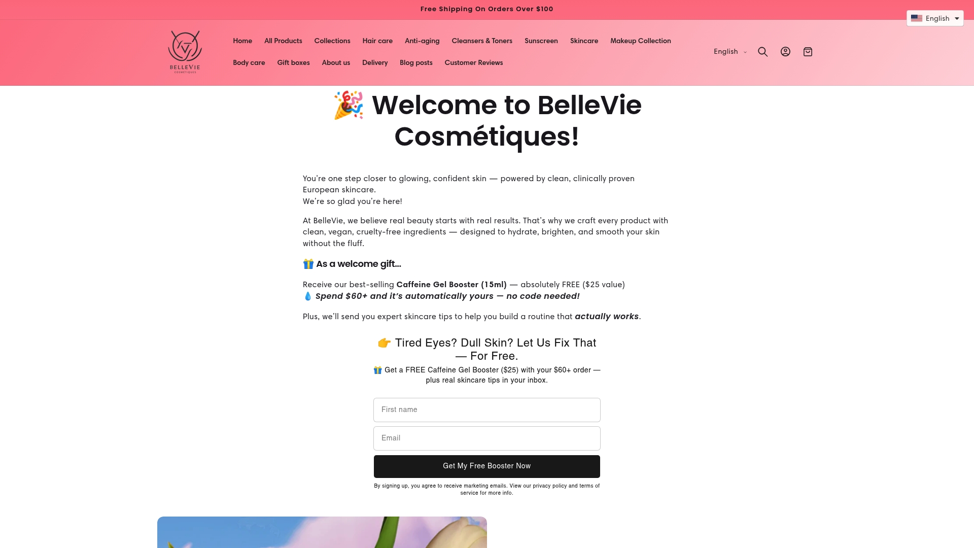 https://belleviecosmetic.com/pages/welcome