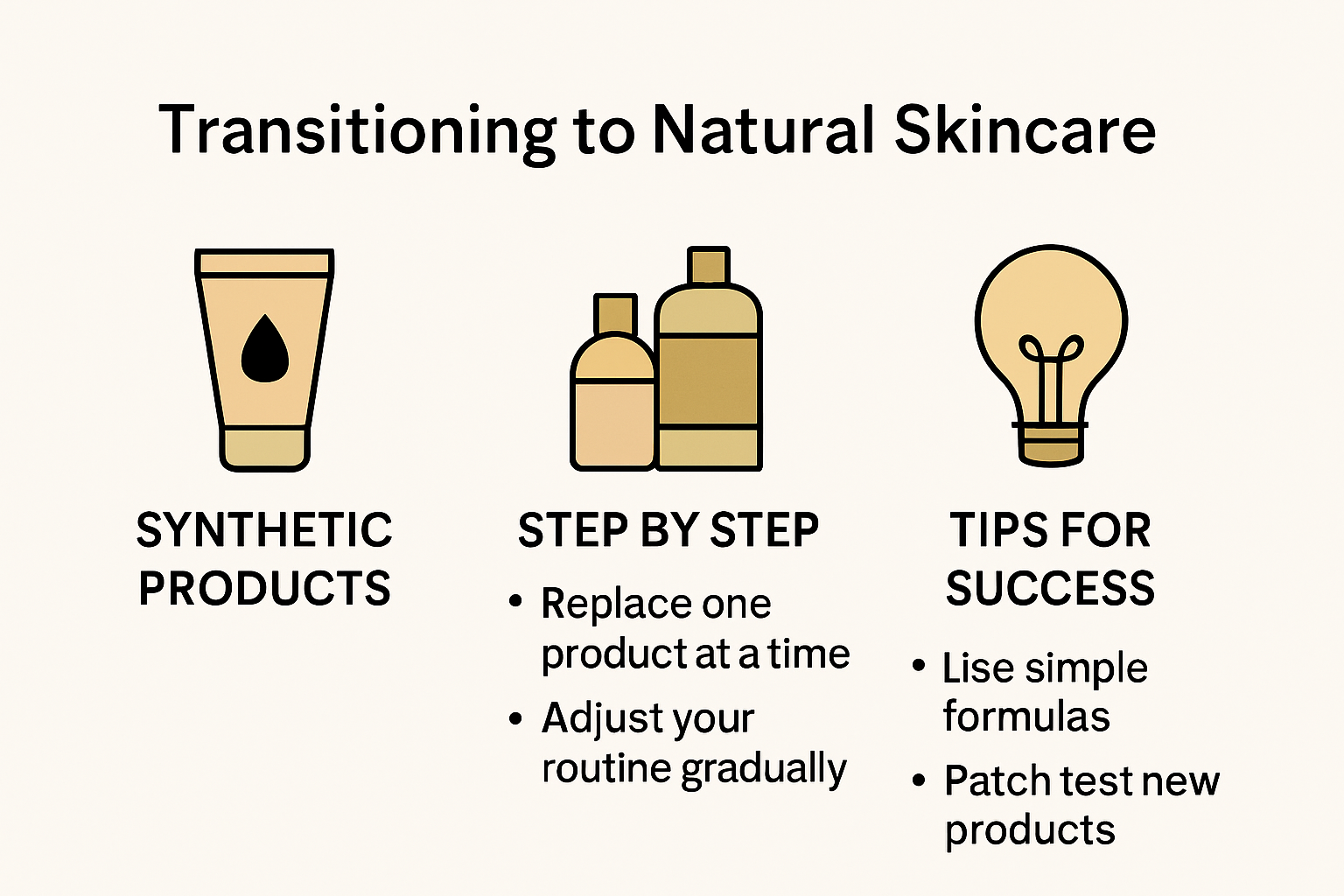 Infografik: So gelingt der Umstieg auf Naturkosmetik – Schritt für Schritt sicher wechseln