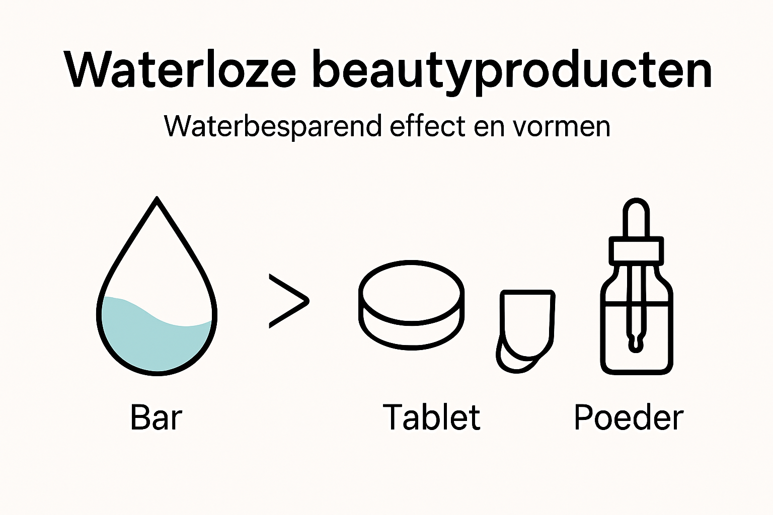 Infografik zu wasserlosen Beauty-Trends und Wassereinsparungen