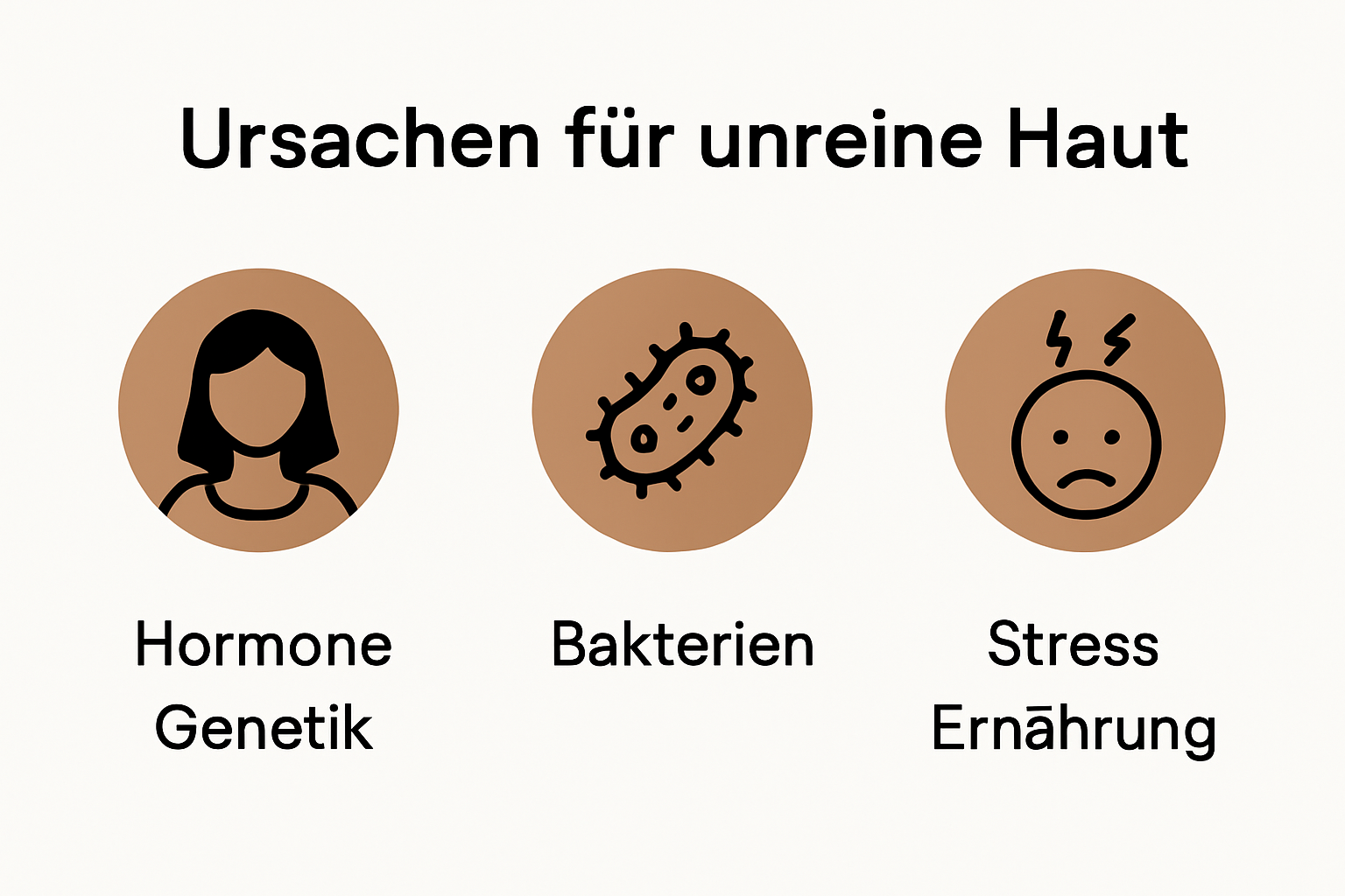 Infografik der wichtigsten Ursachen für unreine Haut