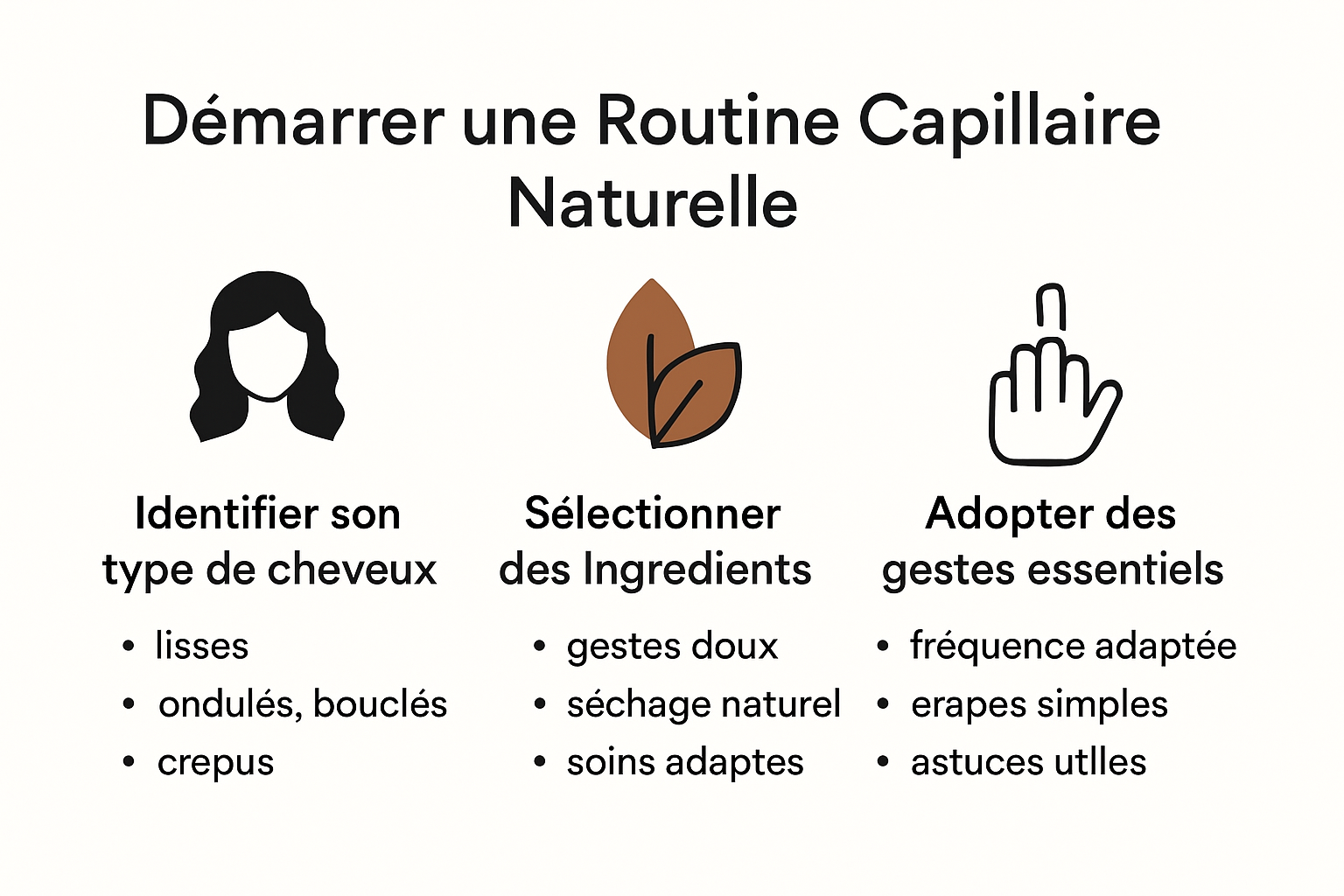Pasos de una rutina capilar natural de un vistazo