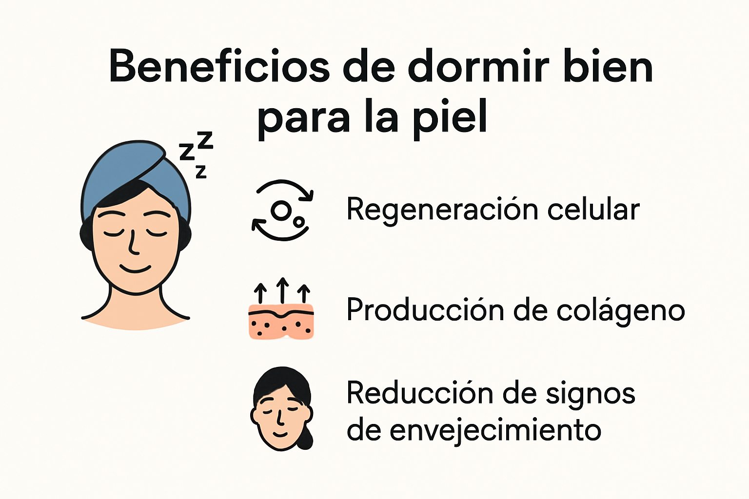 Infographic on how sleep benefits the skin