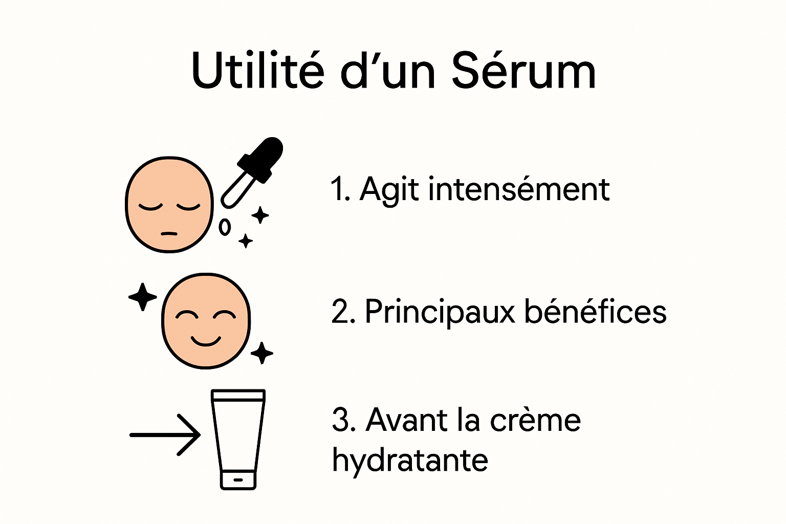 Infografía que explica para qué sirve un sérum y sus beneficios para la piel
