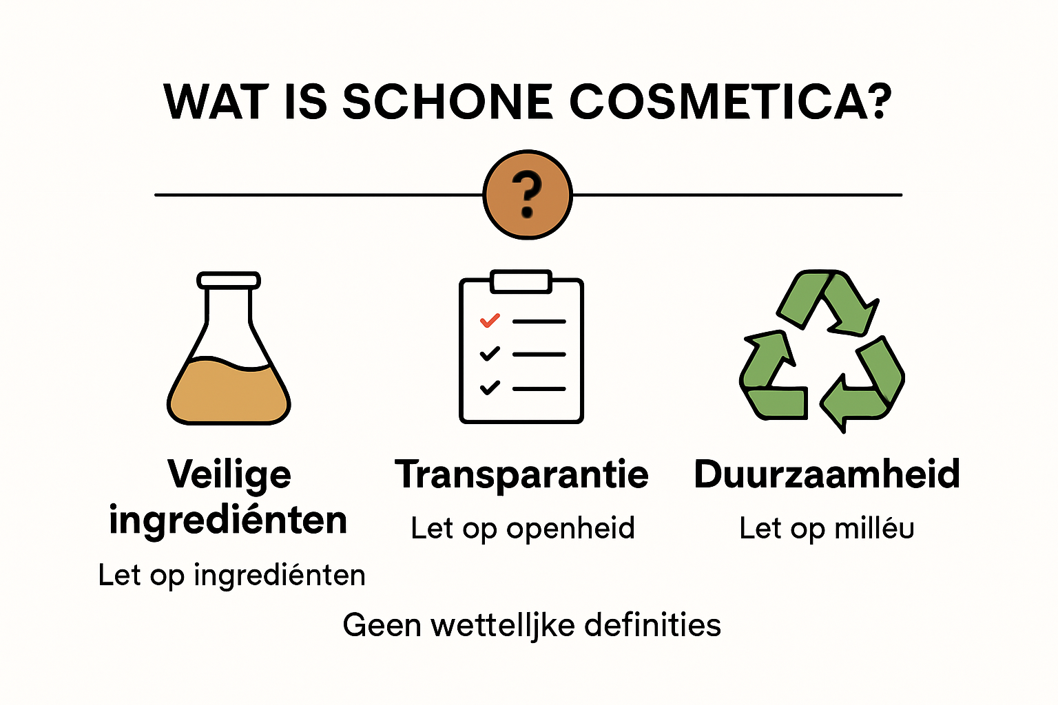 Infografik mit Erklärung, was saubere Kosmetik ist
