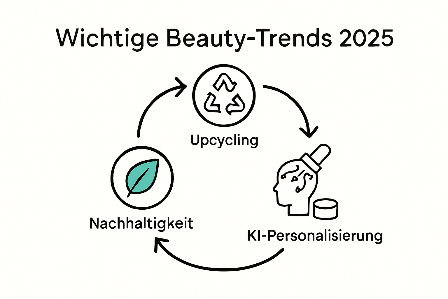 Infografik: Die wichtigsten Beauty Trends 2025 auf einen Blick