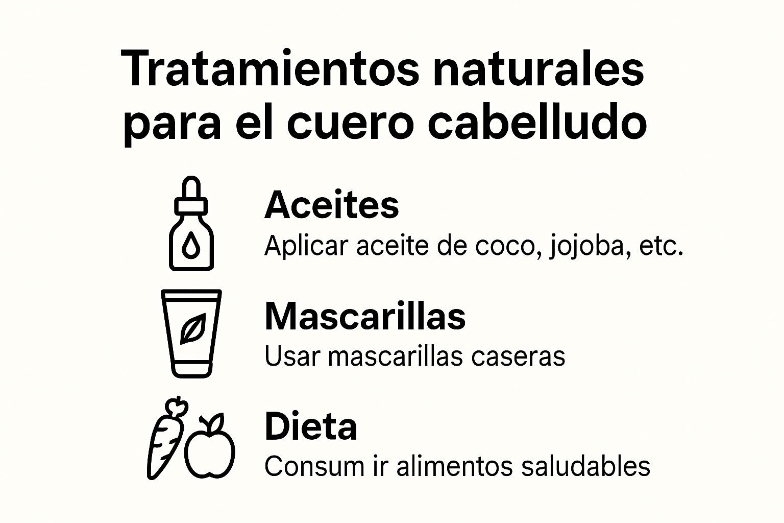 Comparación gráfica de cuidados naturales para el cuero cabelludo