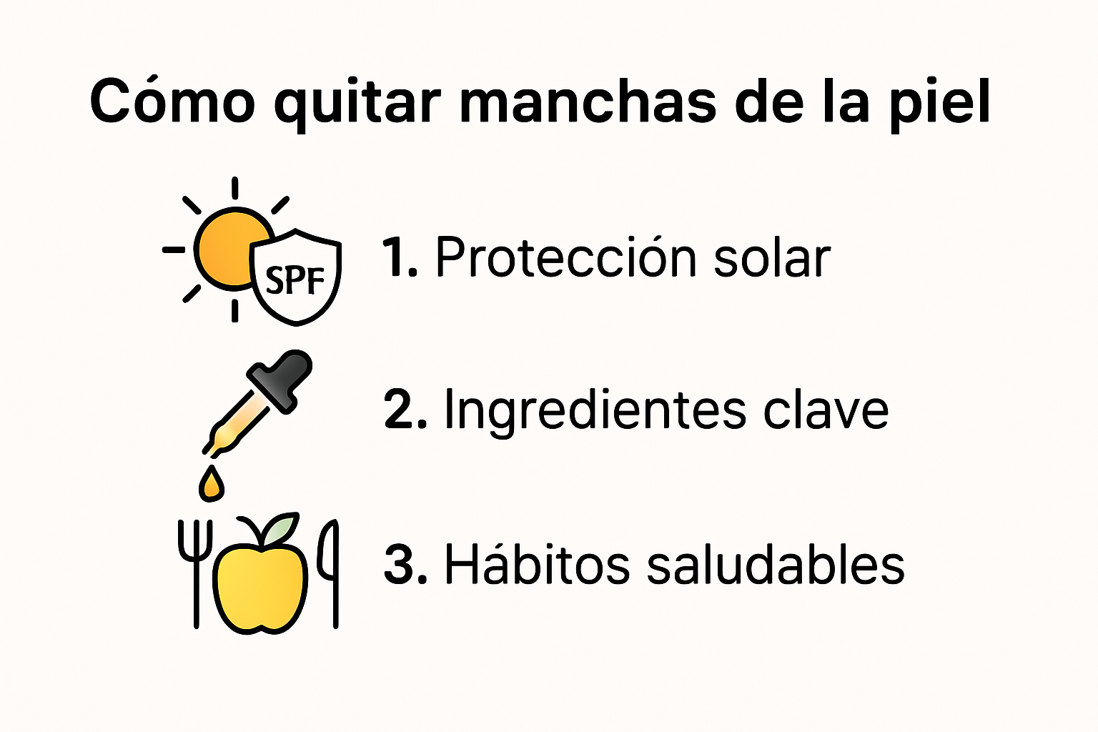Pasos recomendados para quitar manchas de la piel