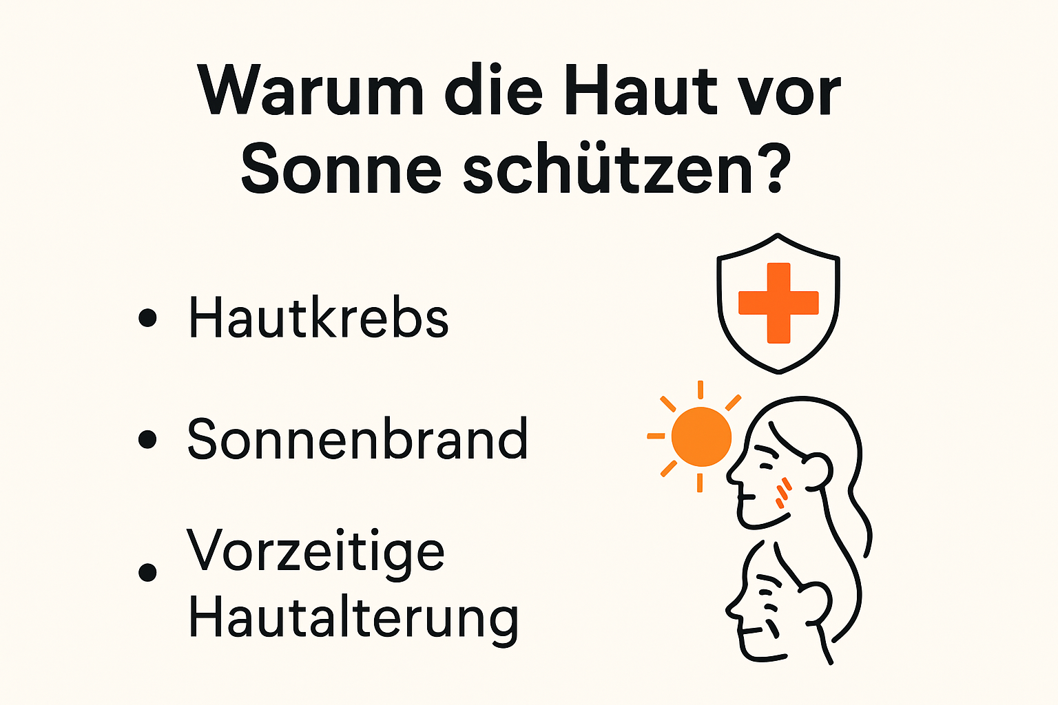 Infografik zu Gründen für Sonnenschutz und UV-Einflüssen