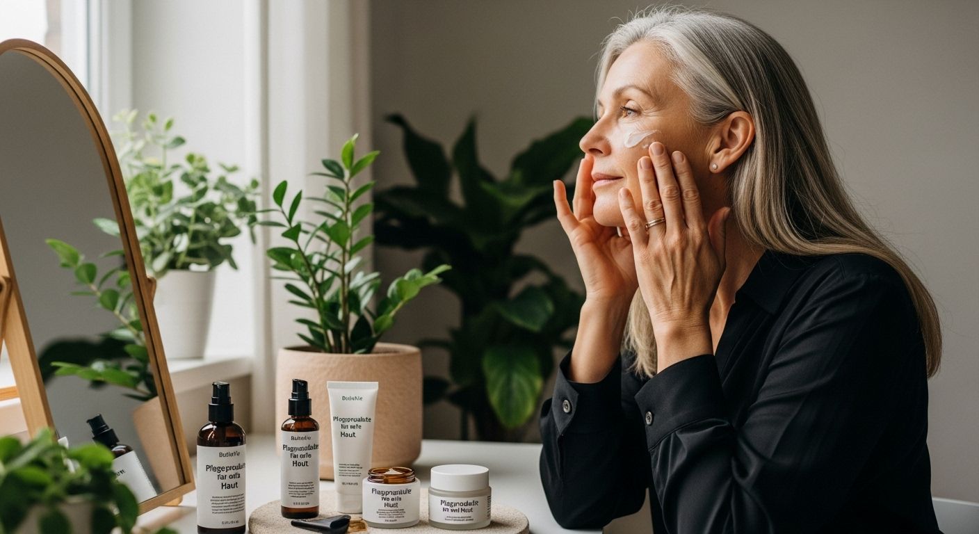 Cuidado facial para piel madura por la mañana