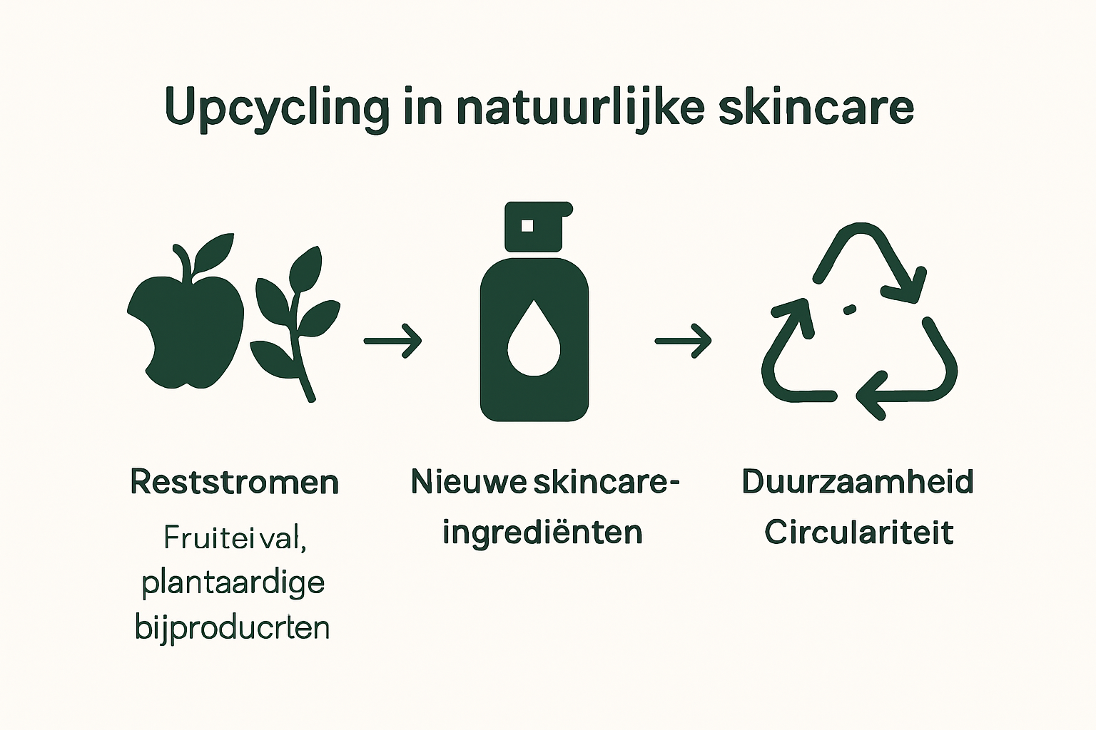 Infografiikka luonnollisen ihonhoitosektorin upcyclingista