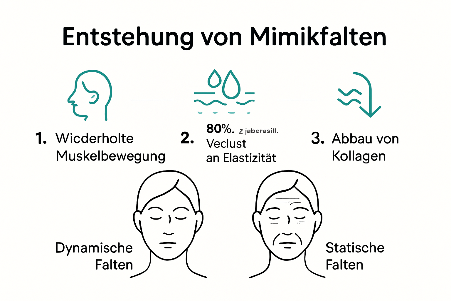 Infographic showing development process of Mimikfalten