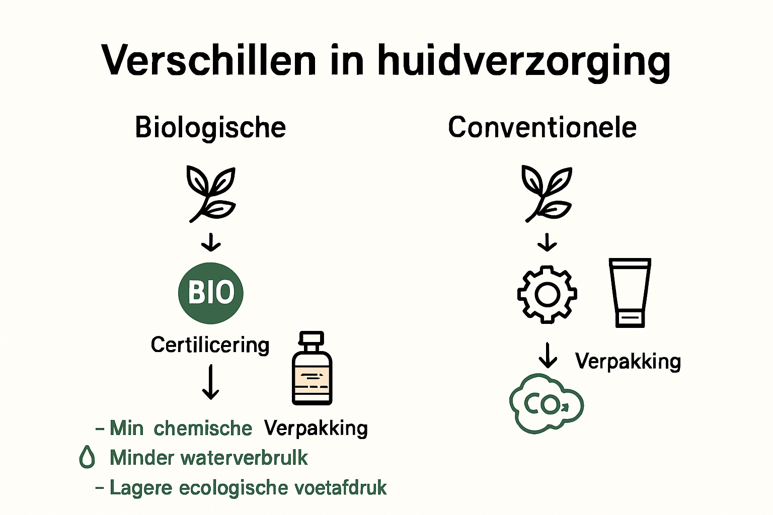 Vergelijking duurzaamheid biologische versus reguliere skincare