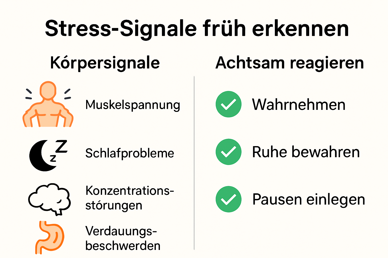 Infografiikka: Fyysiset merkit ja stressinhallinta