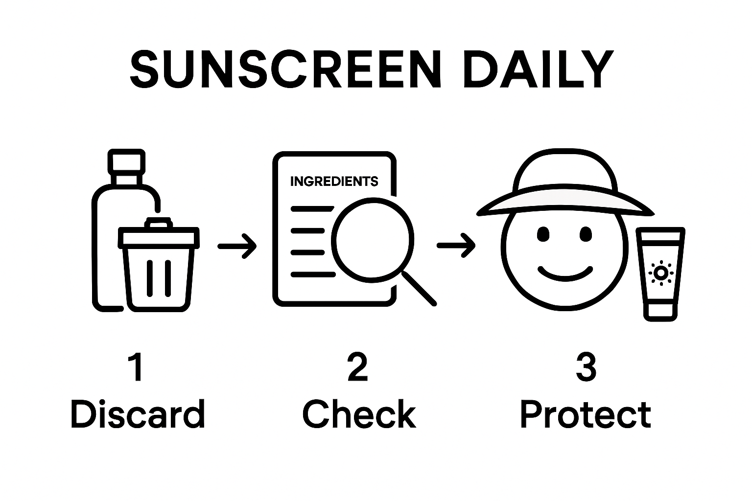 3-step skincare preventive routine diagram