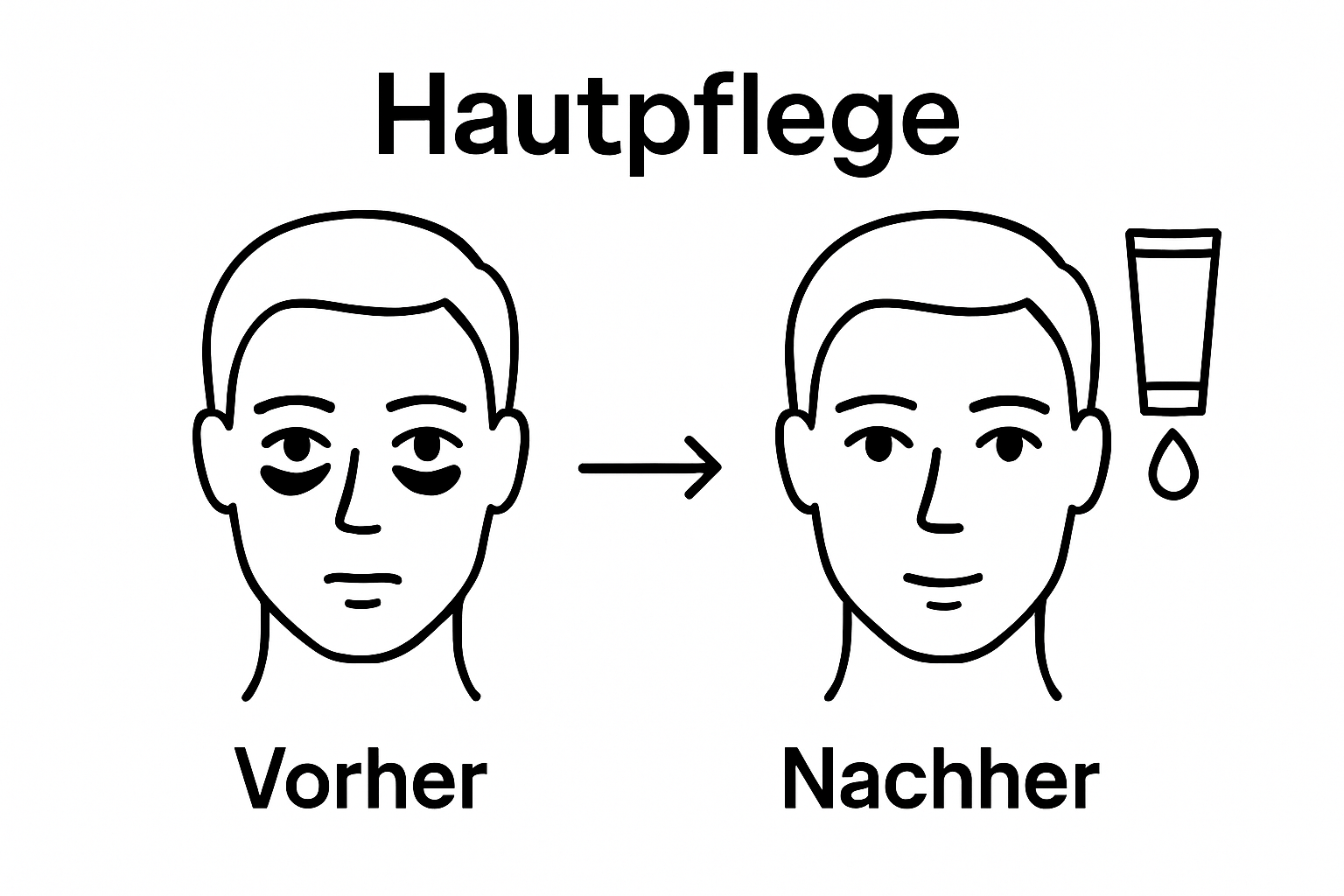 Vorher-Nachher Vergleich Augenringe Behandlung
