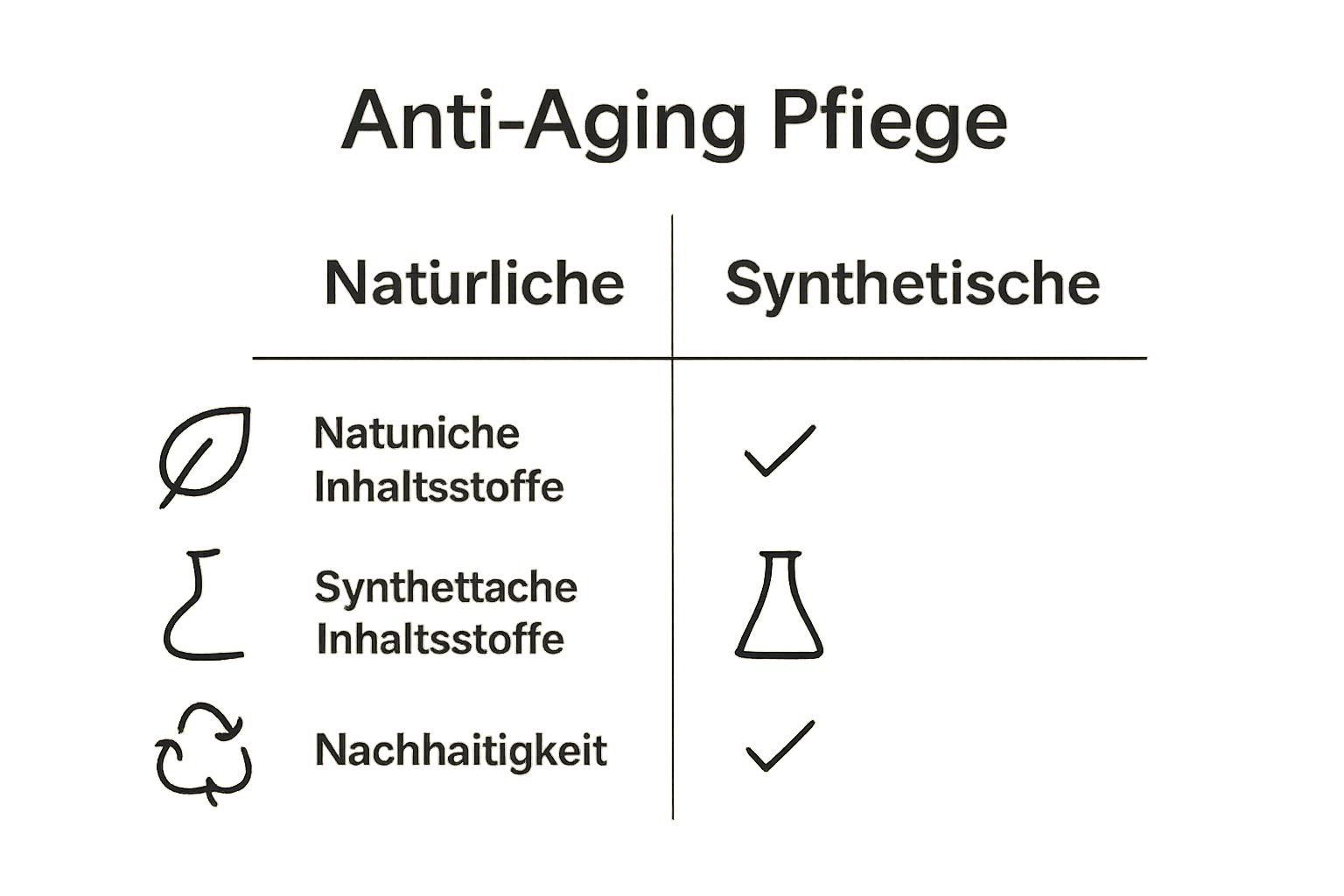 Vergleich natürliche und synthetische Anti-Aging Pflege