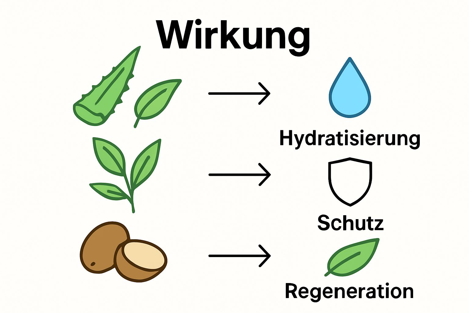 Illustration: Pflanze, Effekt, Verbindung botanischer Extrakte