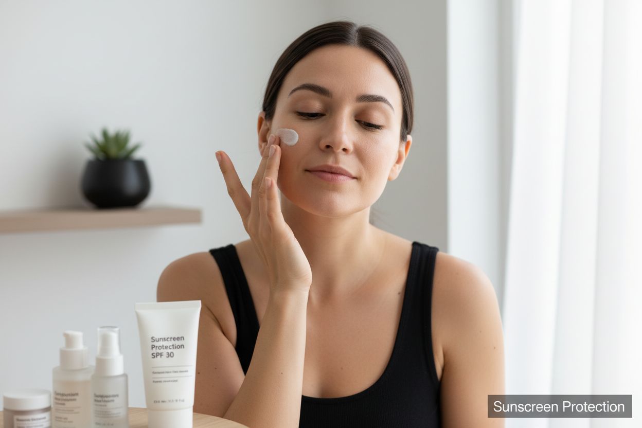 applying sunscreen minimize pores