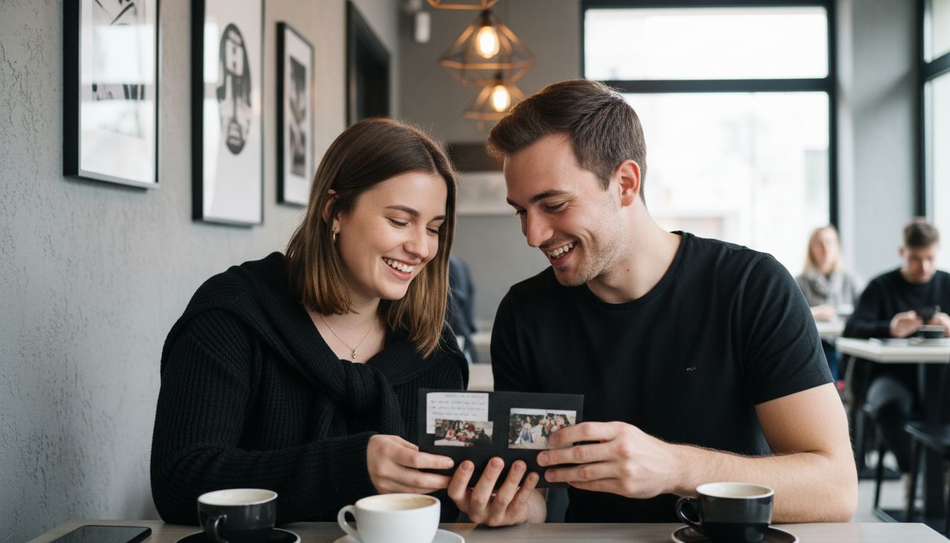 casal troca presentes café