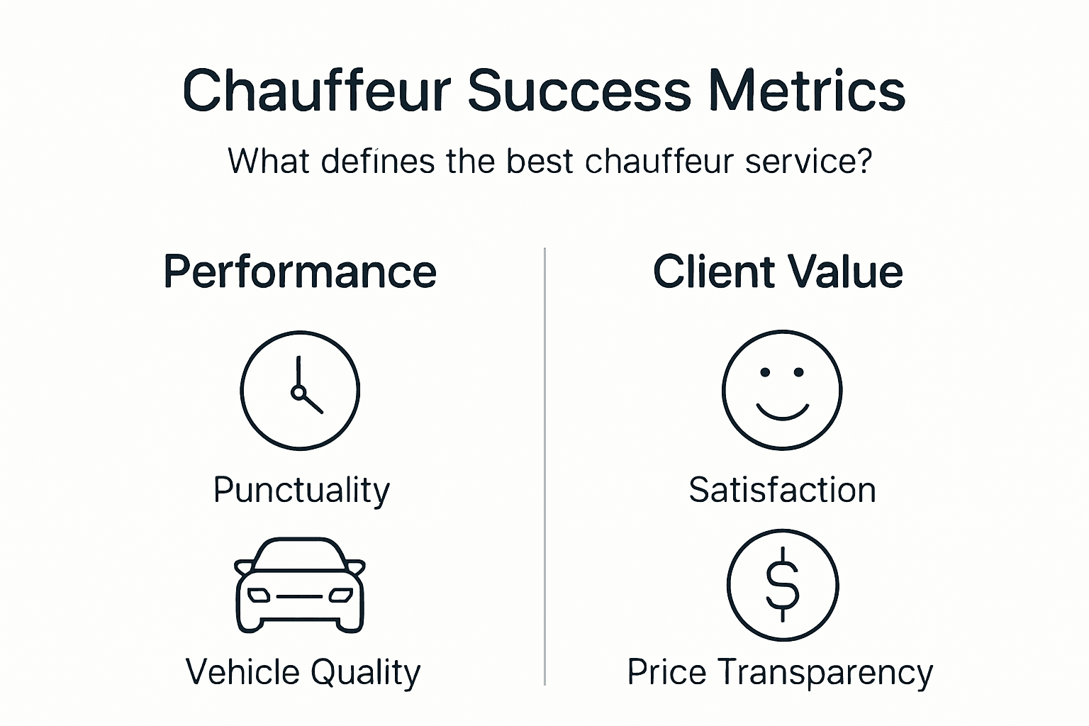 Infographic showing chauffeur service success metrics