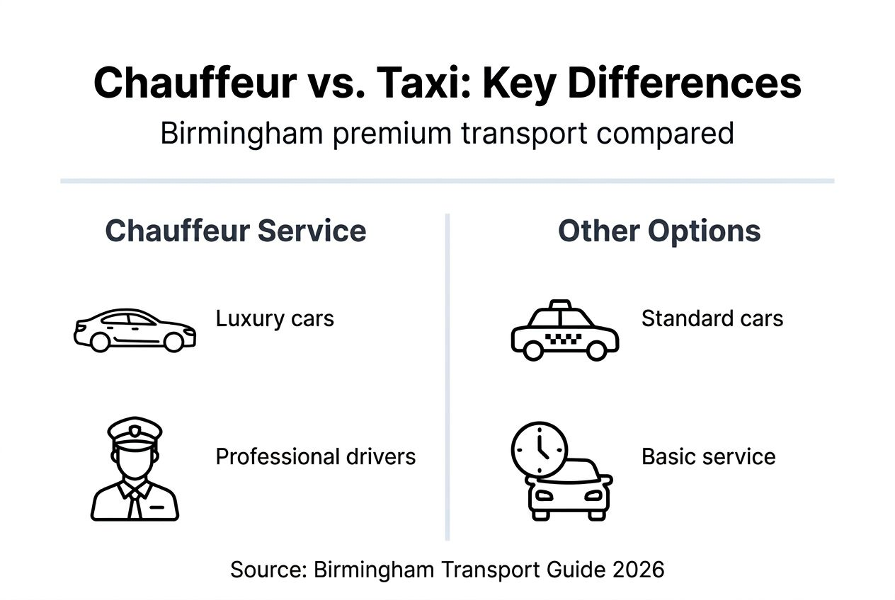 Infographic comparing chauffeur service to other transport