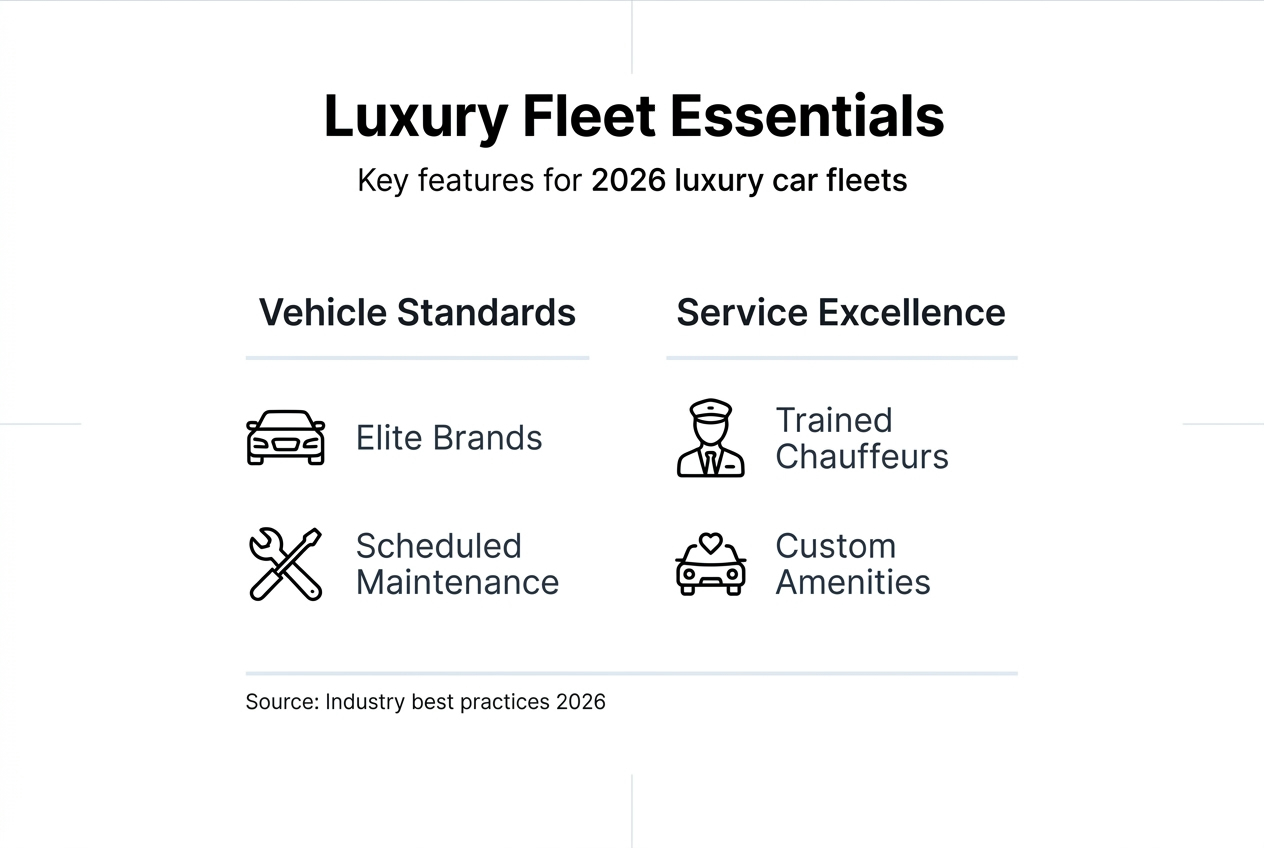 Infographic showing luxury fleet essentials overview