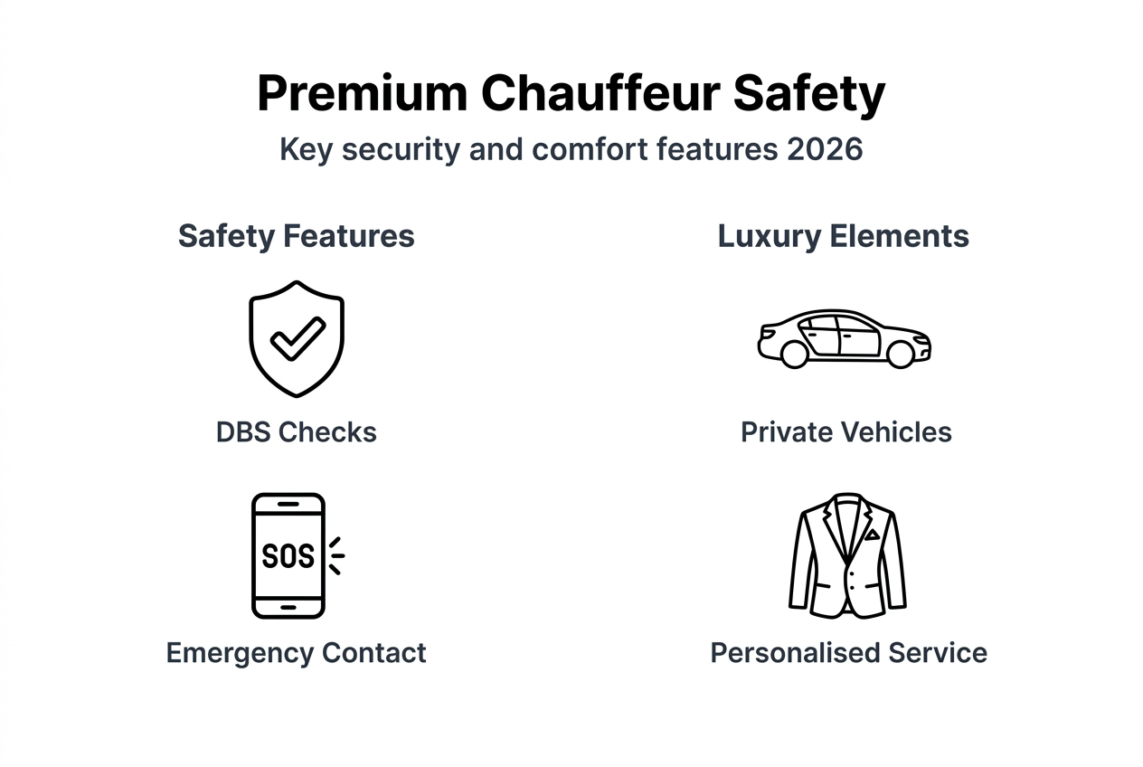 Infographic shows premium chauffeur safety features