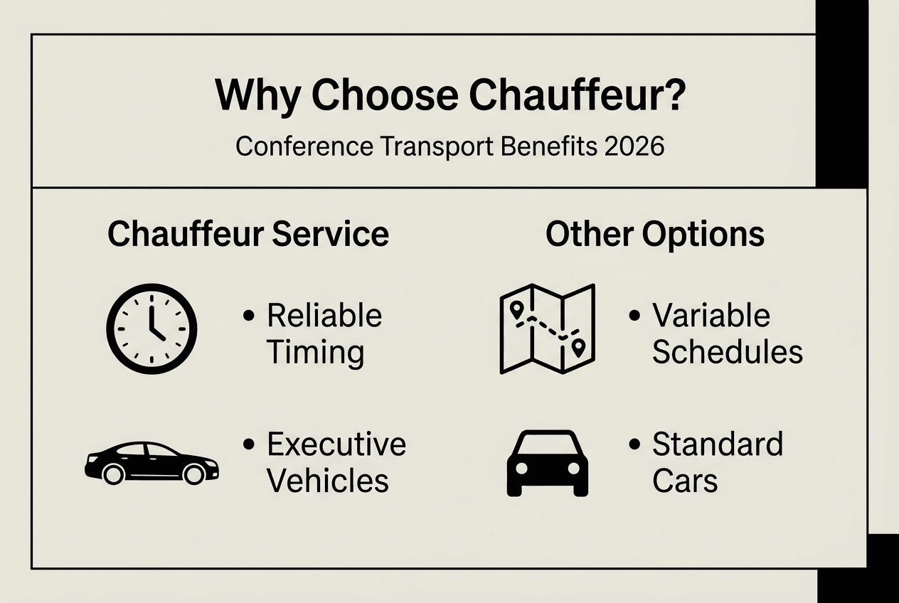 Infographic comparing chauffeur to other transport