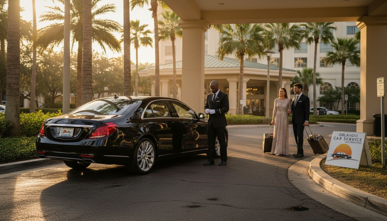 Chauffeur greets guests at luxury Orlando hotel