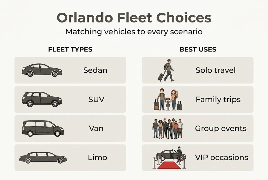 Infographic of Orlando fleet types and uses