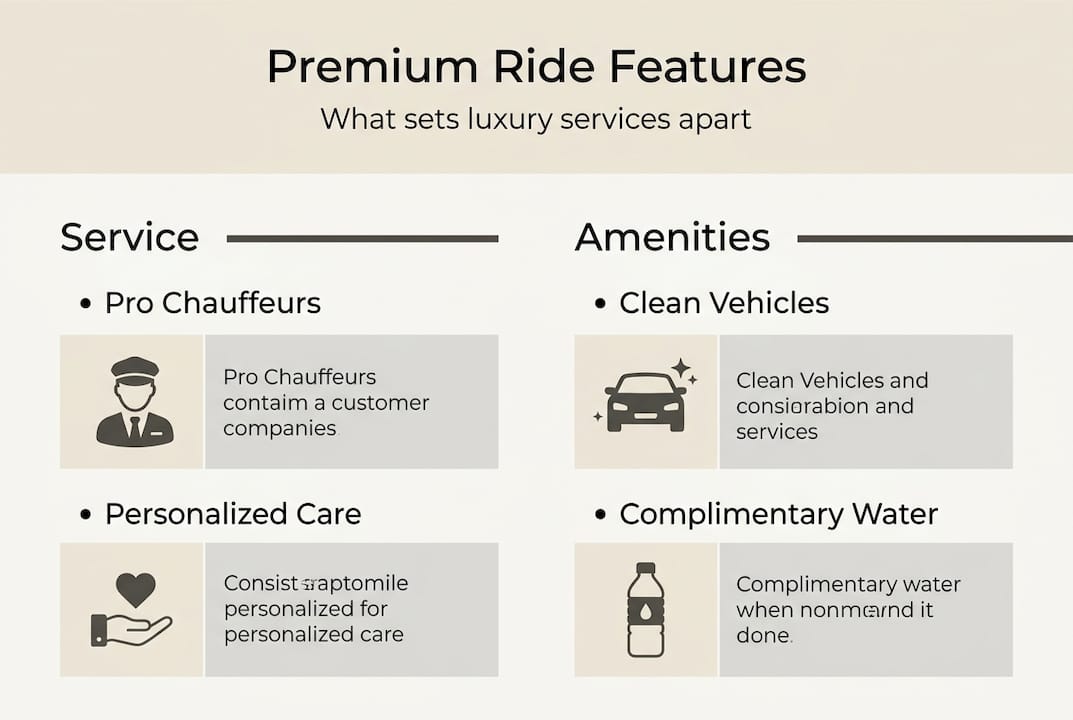 Infographic of premium transportation features